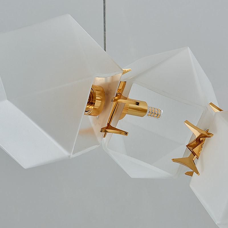Post Modern Living Room Restaurant Bar Metal Glass Pendant Lamps
