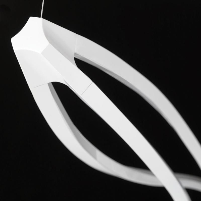 3D Model Pendant Lamp Aluminum Body LED Hanging Lights 3000K