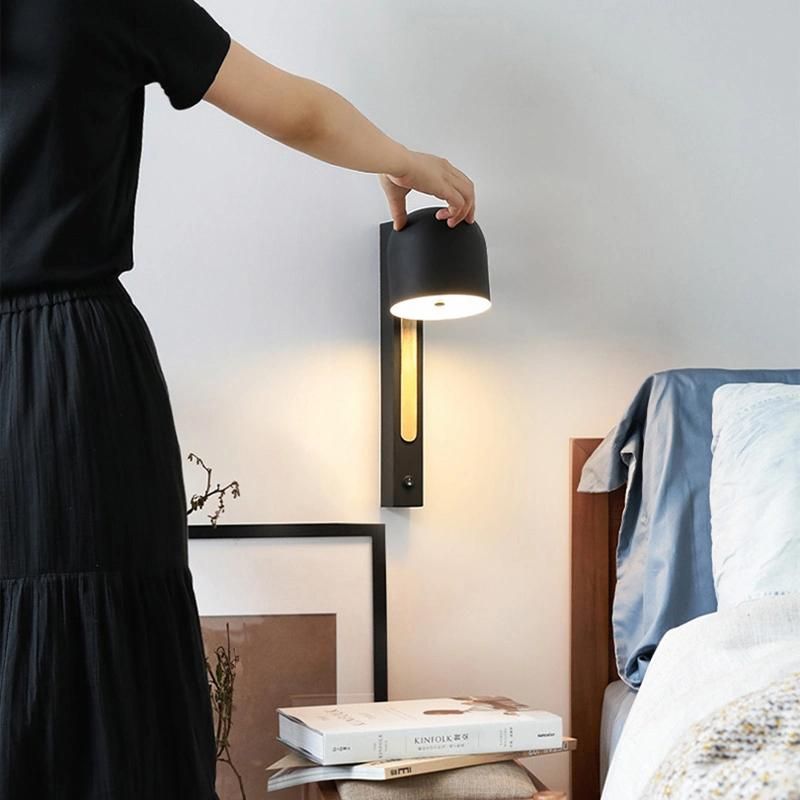 Black White Design Touch Switch Wall Lamp Bedroom Lamp Bedside Lighting