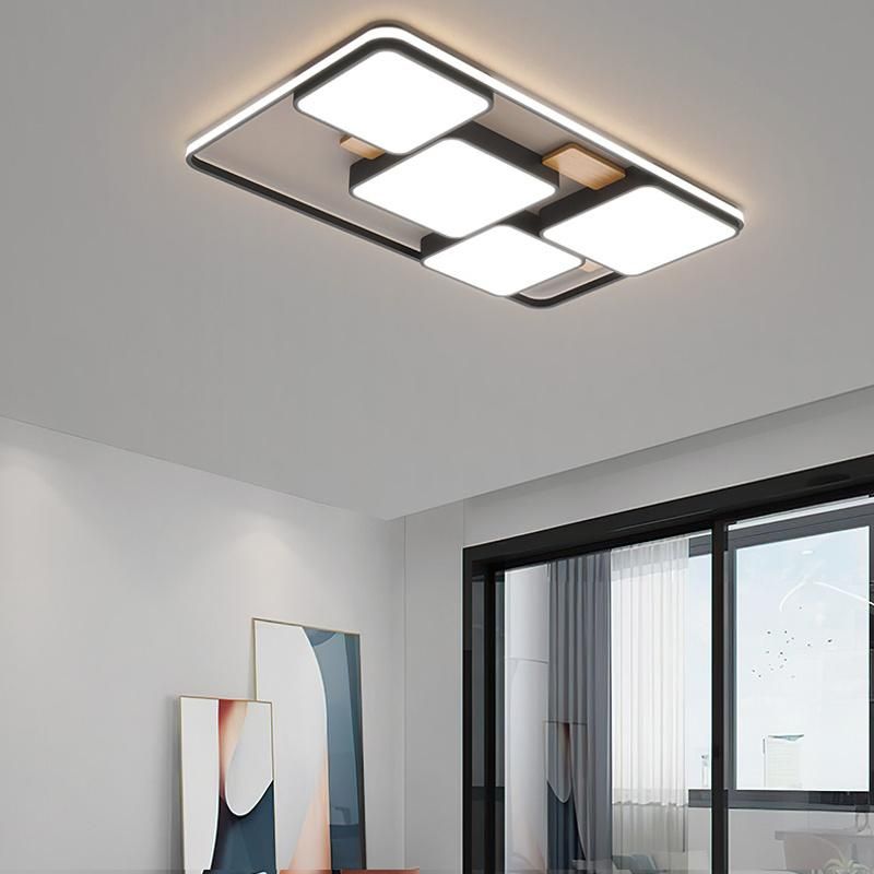 Living Room Lamp Geometry LED Bedroom Lamp Warm Simple Modern Dining Room Ceiling Light