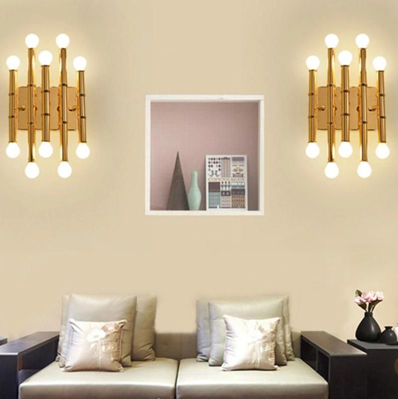 Gold Nordic Loft Villa Wall Lamp Art Creative Designer Meurice 10 Light Wall Sconce (WH-OR-183)