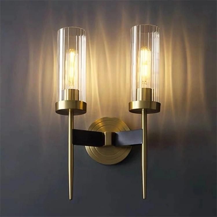 LED Full Copper Wall Lamp Light Luxury Bedroom Lamp Bedside Lamp Living Room Aisle Lamp