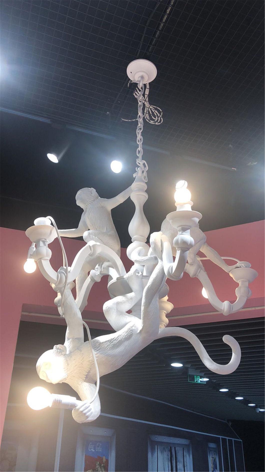 Modern Style of Resin Monky with sculpture Pendant Light