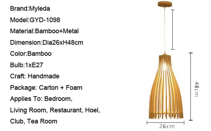 Industrial Style Loft Wood Pendant Chandelier Lighting Fixture