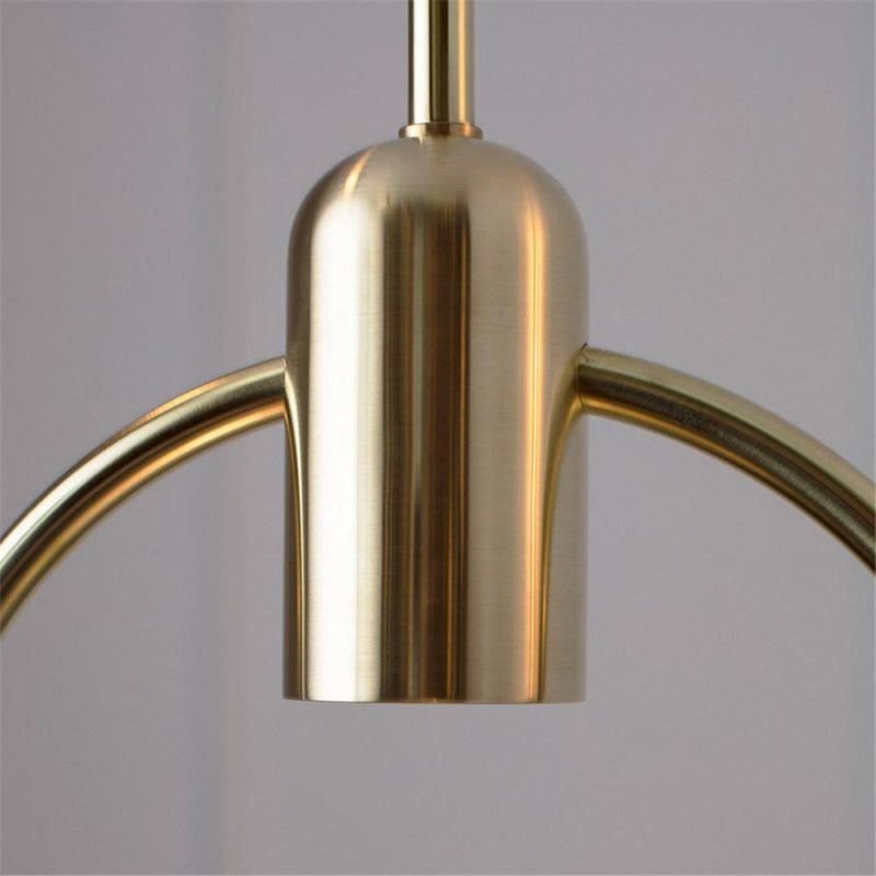 Metal Opal Glass Pendant Light for Dining Room