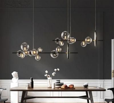 Modern Simple Iron Circle Glass Chandelier Pendant Lamp Bedroom a Pendant Light Kit