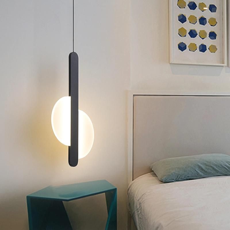 Nordic Black Pendant Light Bedside Kitchen Modern Trumpet Lamp Bedroom Bedside Hanging Lamp Pendant Lamp (WH-AP-205)