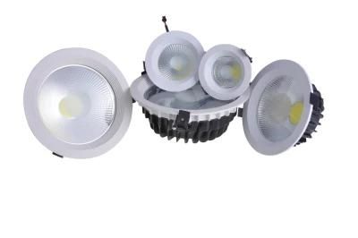 Isolated Driver Die Casting Aluminium High Lumenious 10W Tempered Glass SMD COB LED Downlight