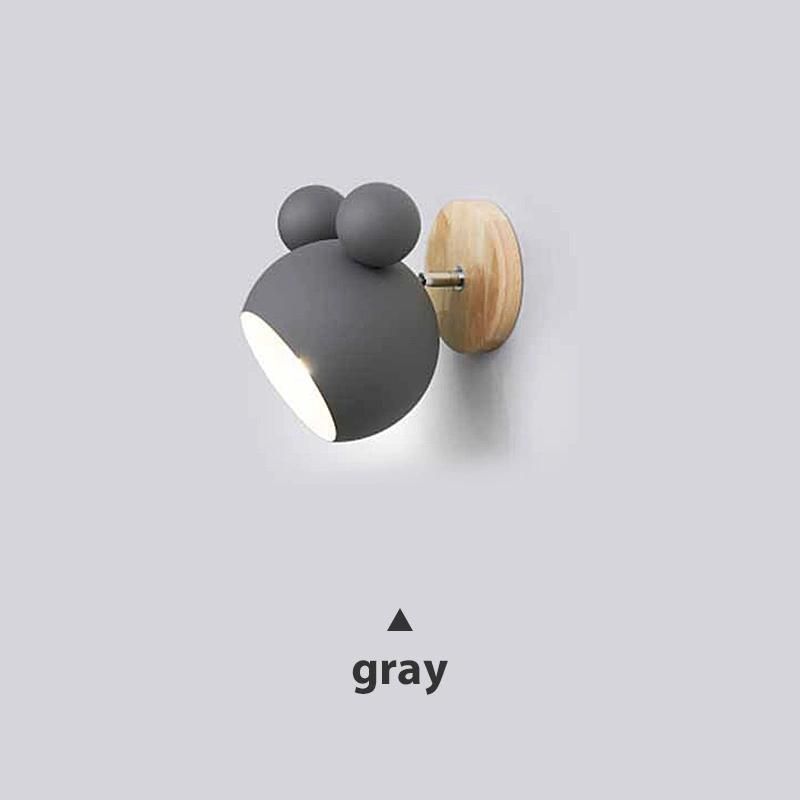 Modern Bedroom Stairs LED Light Mickey Mouse E27 Bulb Wall Lamp (WH-OR-13)