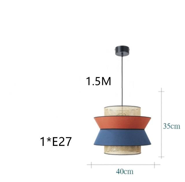 Nordic Bamboo Pendant Lights E27 New Woven Lamp for Dining Living Room Kitchen Office Shop Suspended Lamp (WH-AP-202)