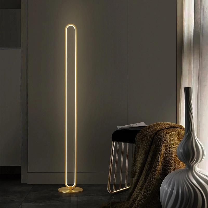 Modern Minimalist Floor Lamp Living Room Bedroom Office Lamp LED Atmosphere Floor Lamp Line Light