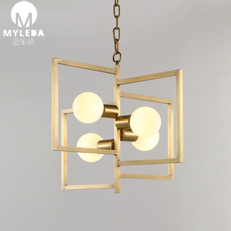 Modern Metal Luxury Glass Hall Restaurant Chandelier Pendant Light