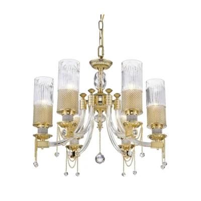 Villa Home Bedroom Dining Room Ceiling Hanging Light Hotel Large K9 Copper Modern Crystal Chandelier Lighting for Living Room