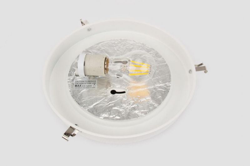 12 Inch Round E26 Frosted White Glass Ceiling Mount Lights