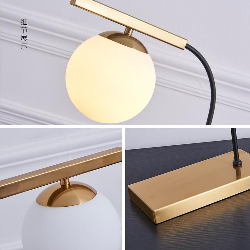 Creative Table Lamp Simple Office Work Table Lamp Wrought Iron Bedroom Bedside Lamp Living Room