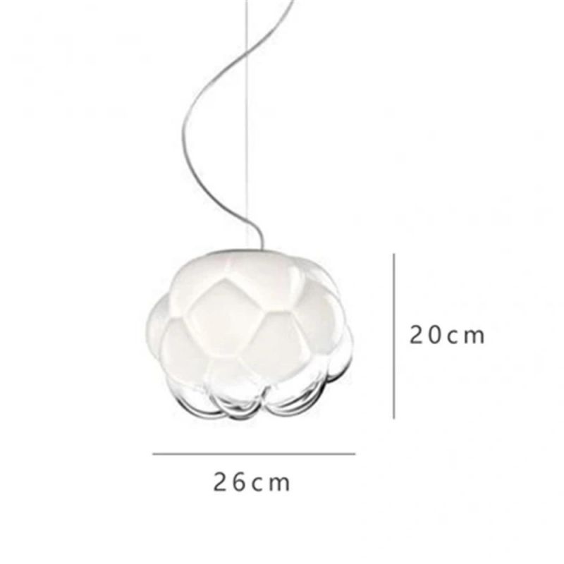 Postmodern Design Glass Cloud Flower LED Pendant Lights for Kitchen Dining Room Bedside Suspension Lamp (WH-GP-100)