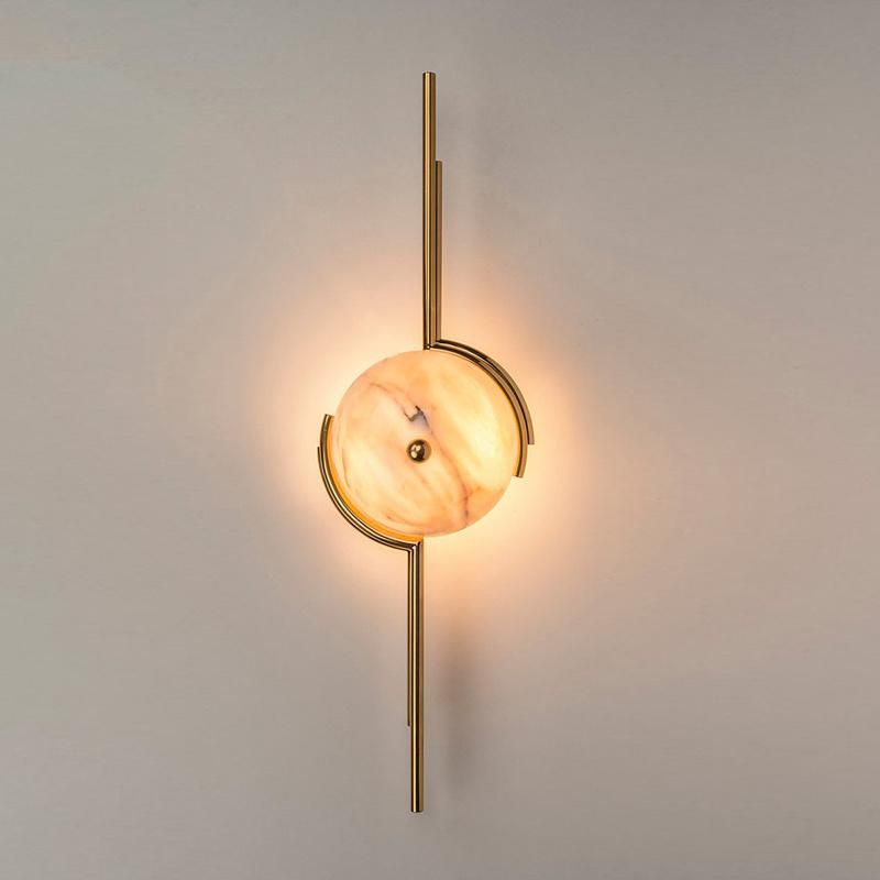 Postmodern Personality Natural Marble Light Luxury Art Wall Lamp Simple Living Room Creative Marble Wall Light (WH-OR-134)