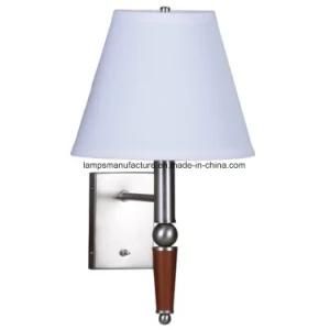 White Hardback Shade Hotel Wall Lamp with UL cUL