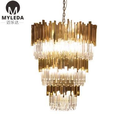 Hotel Project Decorative Modern LED Crystal Chandelier Light