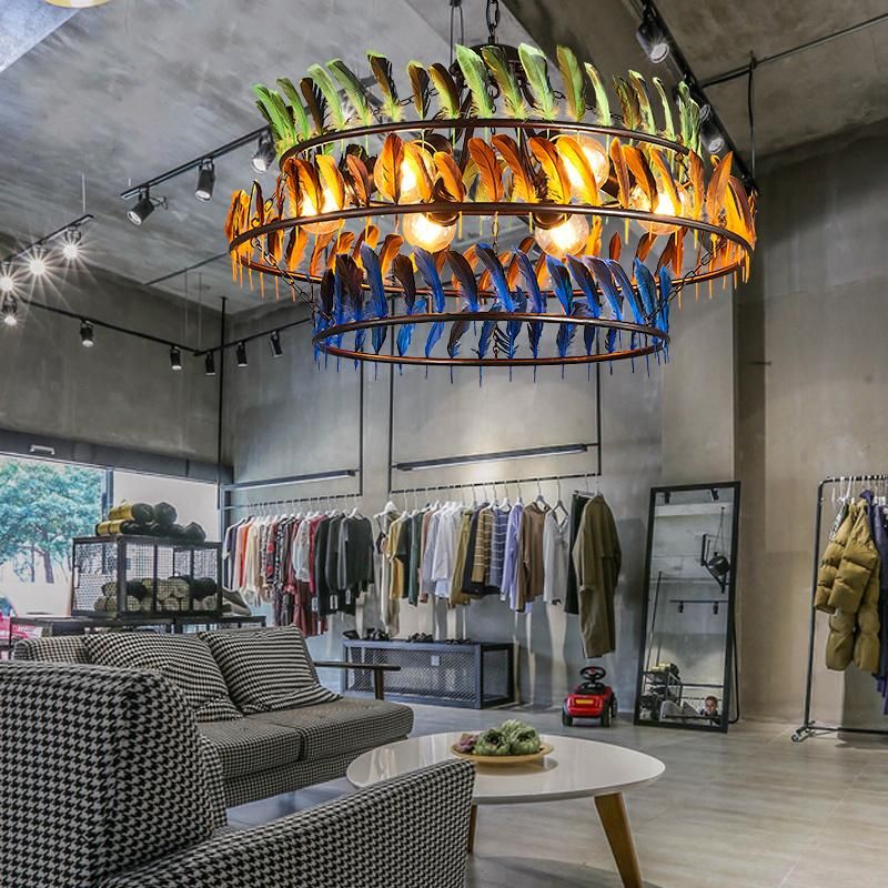 Create Loft Feather Pendant Light for Indoor Home Bar Lighting Fixtures (WH-VP-49)