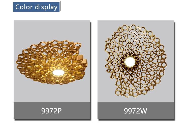 Dlss Designer Golden Fiberglass LED Modern Ceiling Light