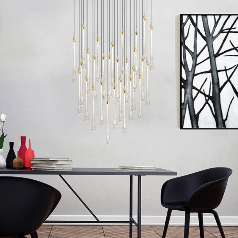 Modern Decoration Crystal Metal LED Pendant Light