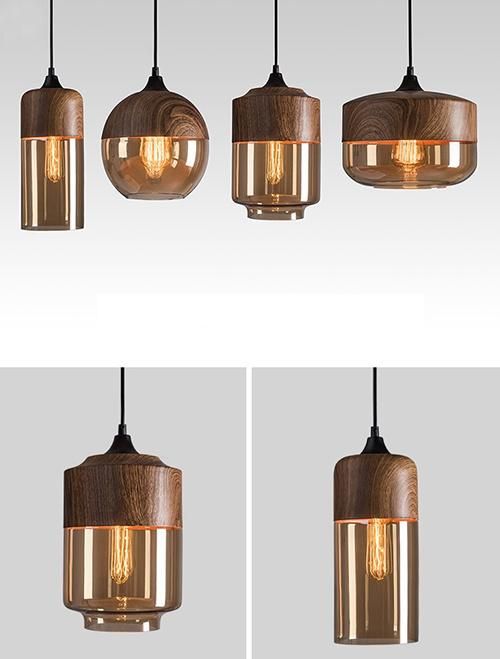 Modern Pendant Light Wooden Pendant Lamp Hanging Pendant Light for Home Decoration