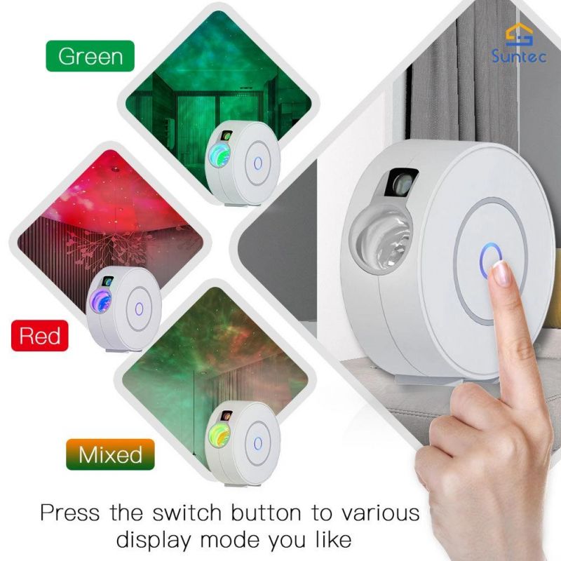 Hot Selling Smart WiFi Star Projector with Galaxy Nebula Cloud/Moving Ocean Wave Star Sky