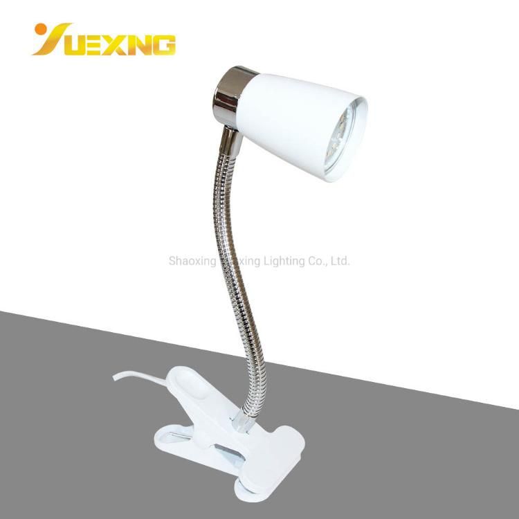 Adjustable Modern Concise Design LED GU10 <50W Desk Lighting Small Clip Bedside Reading Table Lamp
