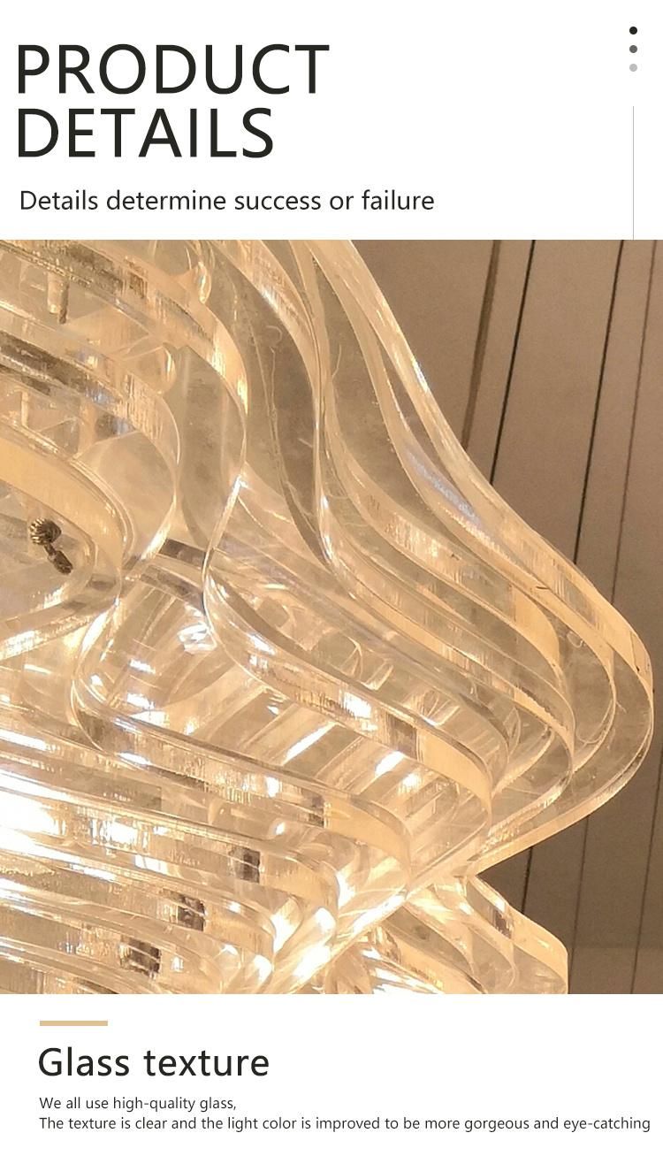 Large Custom Hotel Villa Lobby Luxury LED Chandelier