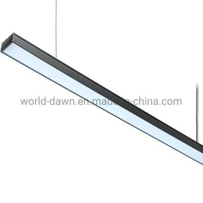 Elegant Design Linear Chandelier Lamp 1200mm 36W 48W LED Pendant Hanging Ceiling Light for Office Supermarket Home