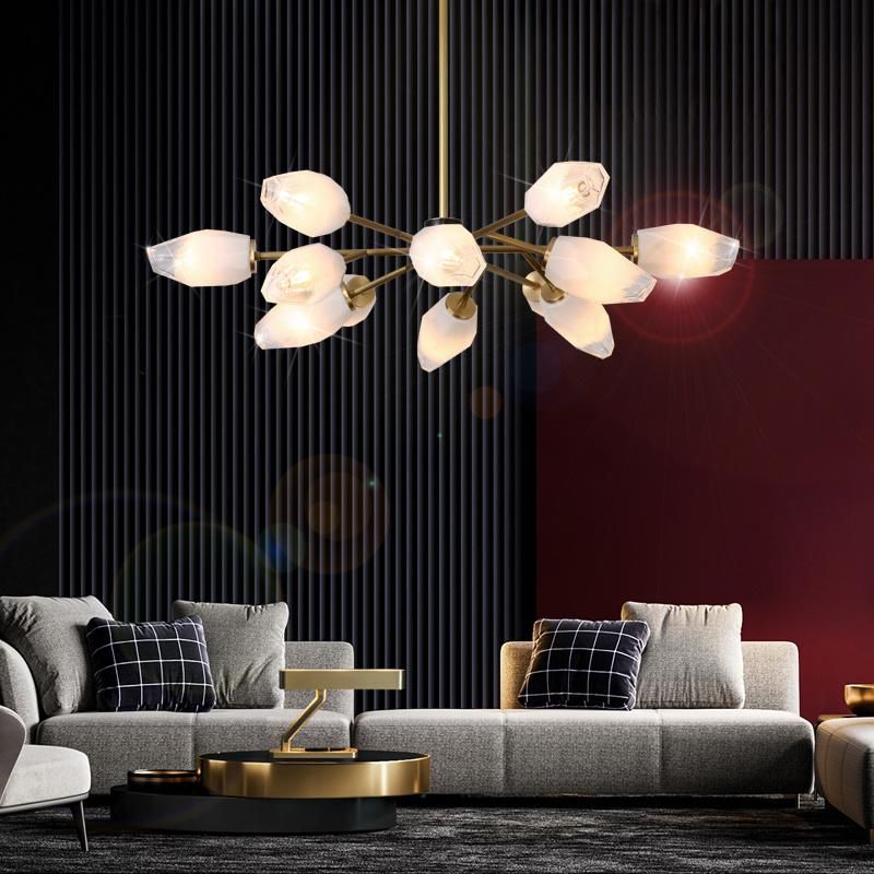All Copper Creative Restaurant Lighting Villa Penthouse Living Room Chandelier