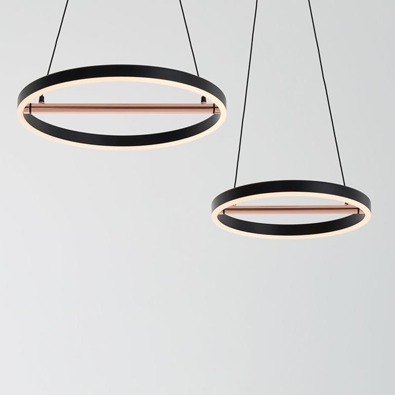 Modern Circle Design Chandelier Exhibition Hall Hotel Bedroom Pendant Lamp