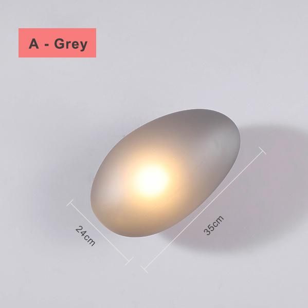 Bedroom Living Room Designer Lamp Modern Glass Pebble Wall Light (WH-OR-77)