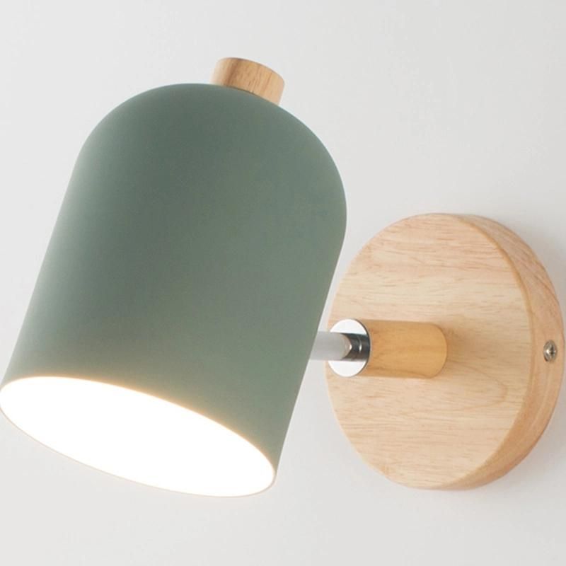 Nordic Wooden Wall Lights Living Room Bedroom Bedside Wall Lamp (WH-OR-168)