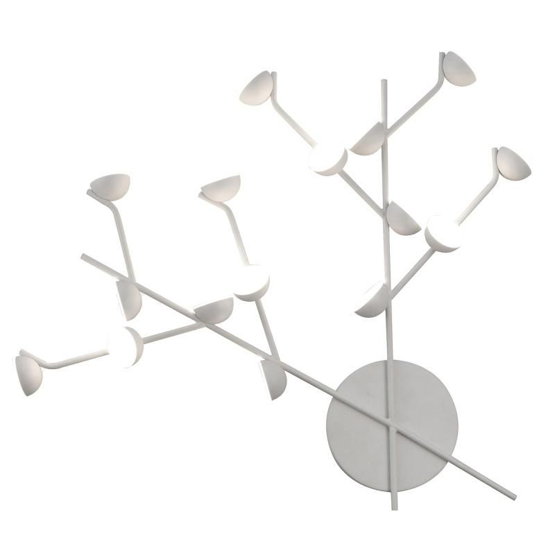 Minimalist White Multi - Head Dining Room Wall Lamp Modern Bedroom Branch Wall Light