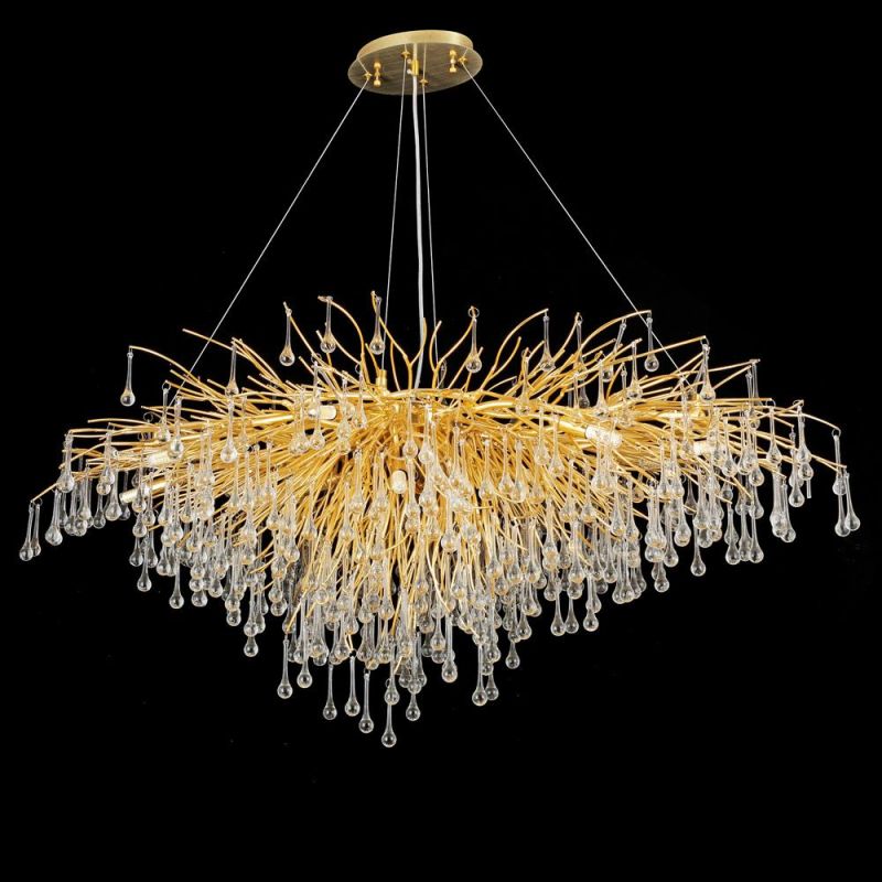 Contemporary Luxury Clear Crystal Chandelier Suitable for Living Room Modern Hotel Lobby