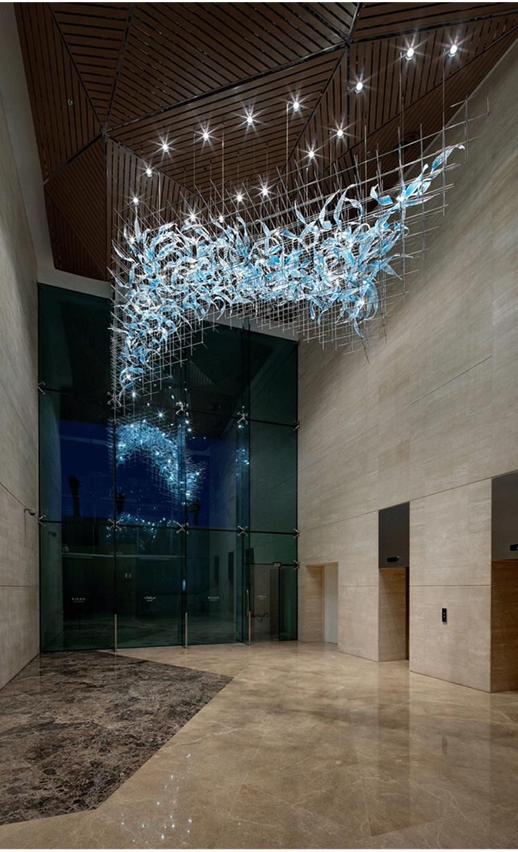 New Listed Villa Commercial Show Room Large Luxury Glass Custom LED Chandelier Light