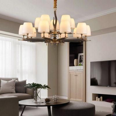 15 Head Light Farmhouse Chandeliers Ceiling Hanging LED Hall Pendant Lamp