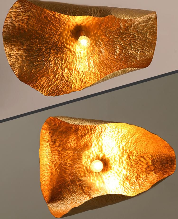 Creative Golden Lotus Leaf Chandelier Restaurant Bedside Lighting & Q Pendant Lamp Shades Pendant Light Bulbs