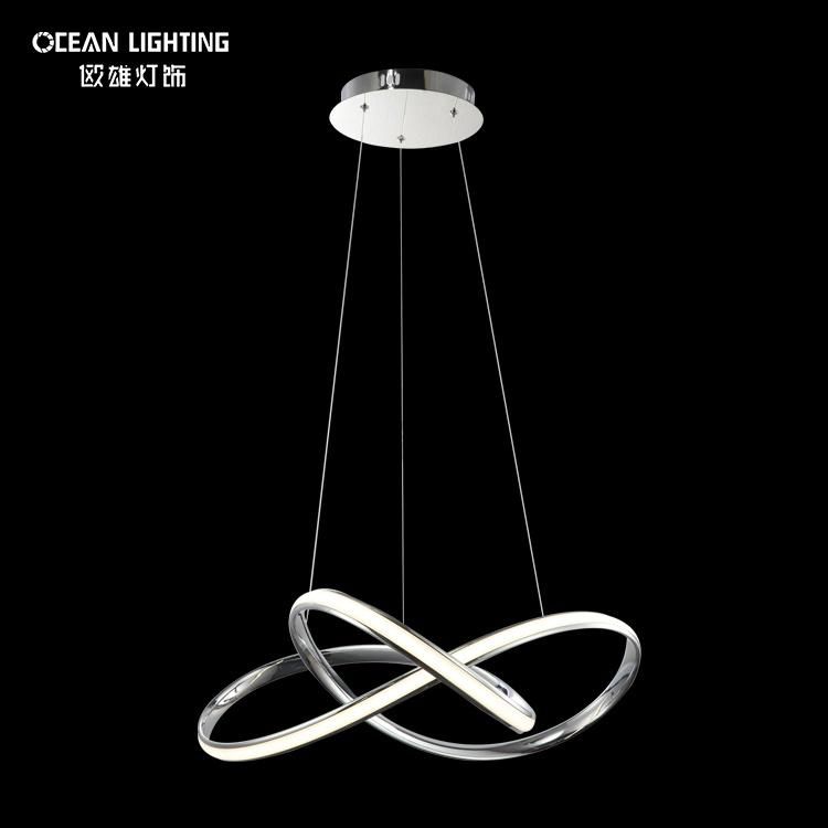 Modern Living Dining Room LED Irregular Aluminum Acrylic Pendant Lamp