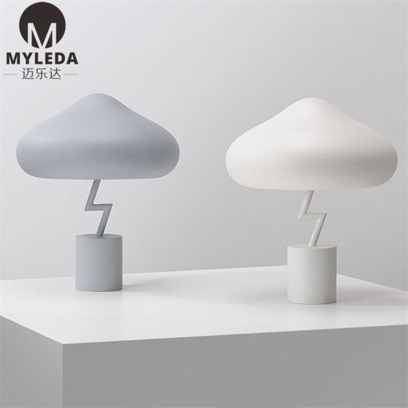 Mashroom Glass Golden Metal Hotel Modern Desk Table Lamp Light