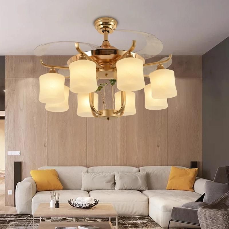 Modern Chandelier Crystal Light Fan Ceiling Lamp LED Dimmable Ceiling Light, Home Lighting