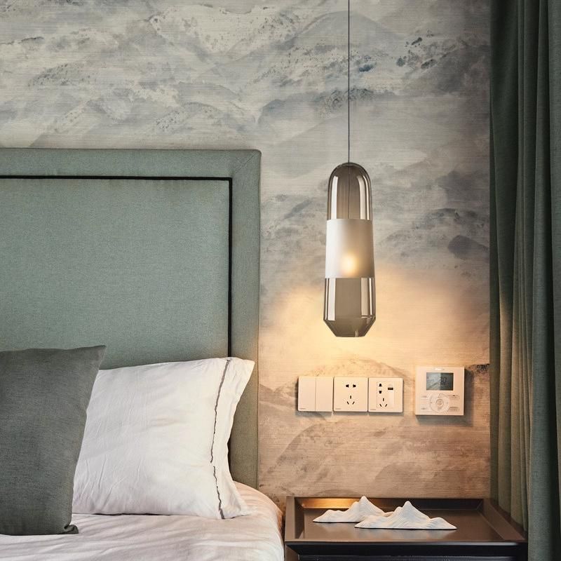 Postmodern Restaurant Glass Chandelier Hotel Bedroom Lamp Bar Household Pendant Light