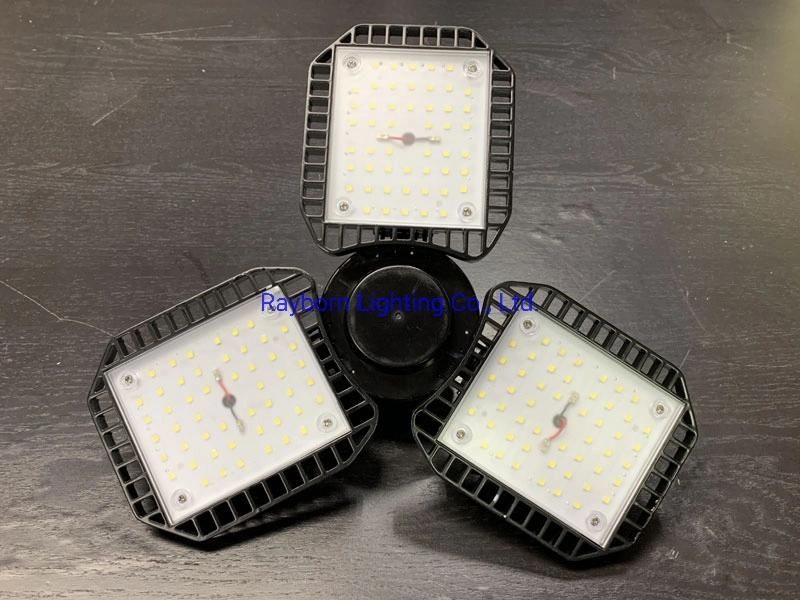 80W 100W Deformable LED Garage Light 12000lm Panels Ceiling Lights