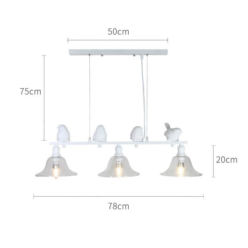 Nordic Pastoral Resin Bird Lamp LED Pendant Lights Dining Room Restaurant Home Decor Hanging Lights Simple Designer Vintage Lamp