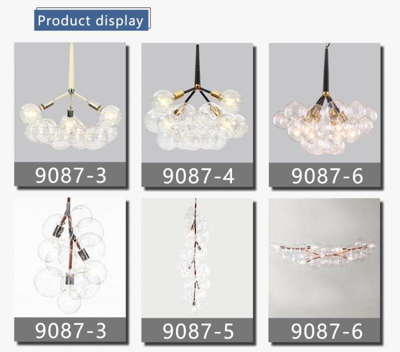 Clear Glass Cluster Chandelier