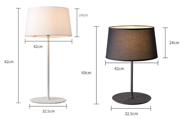 Modern Decorative Bedside Black Desk Table Lamp for Hotel, Living Room