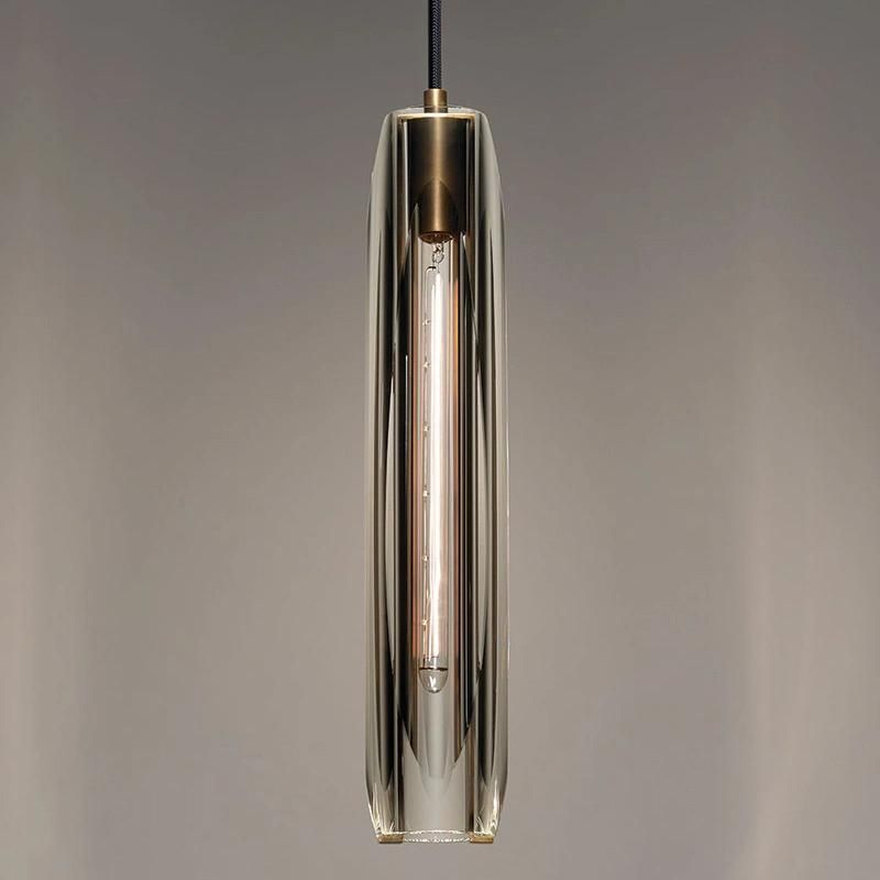 Europe Gold Crystal Vertical Pendant Light Lighting for Living Dining Room Kitchen Hallway Tube Lights (WH-GP-54)