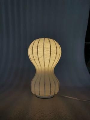 Silk Table Lamp Bedroom Bedside Lamp Living Room Natural Silk Desk Lamp Spherical Decorative Table Llight